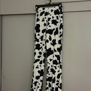 Cow print pants